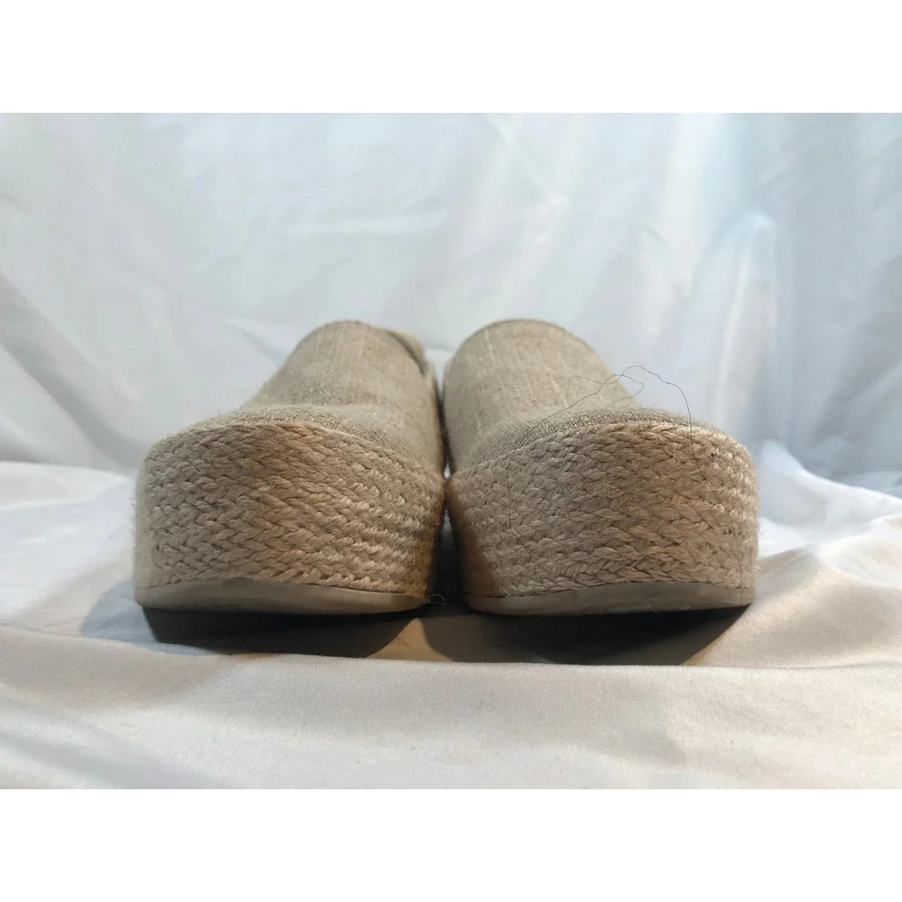 Skechers Martha Stewart Womens US 9 Espadrille Platform Slip On Shoes Natural